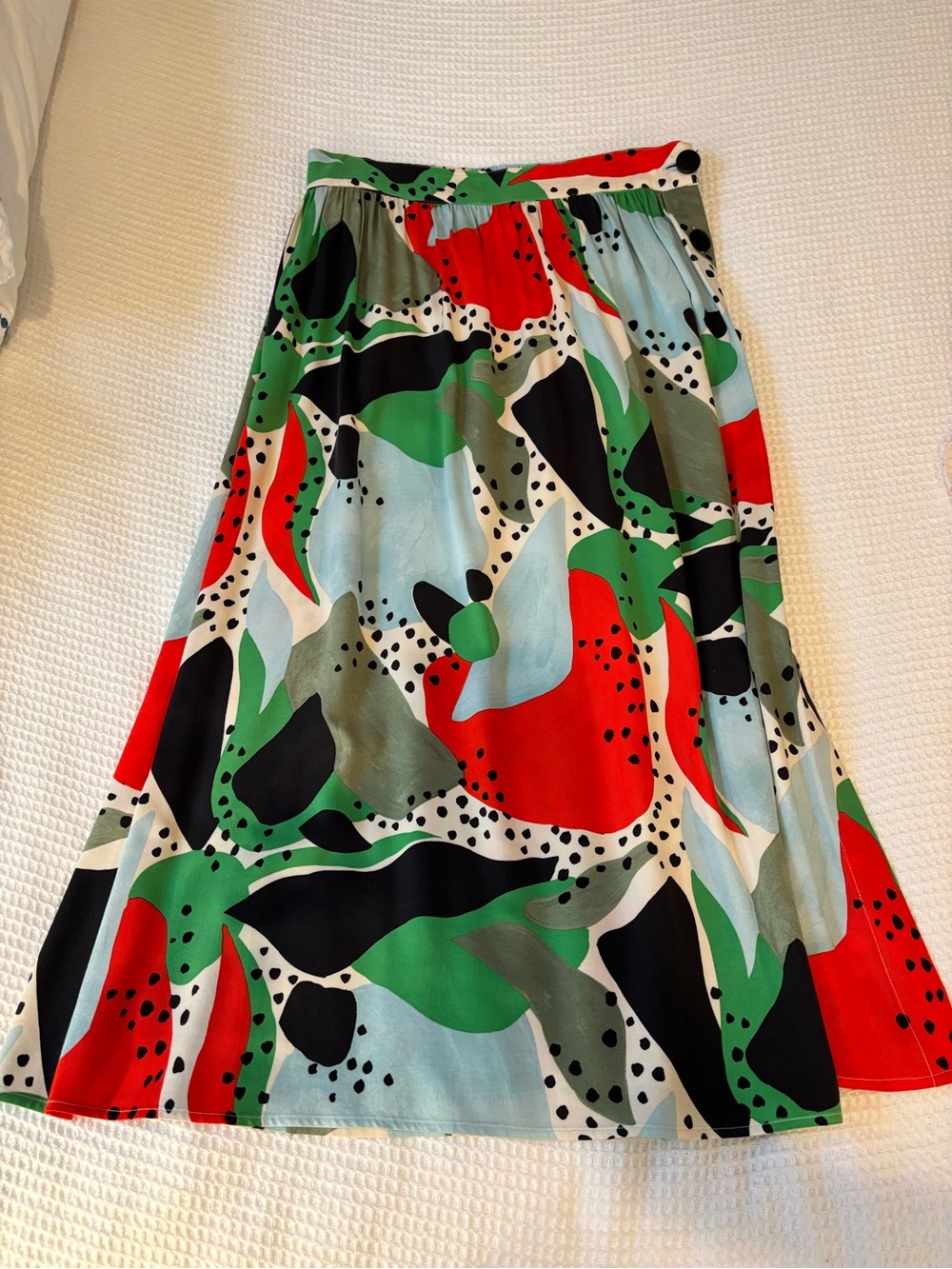 Anthropologie Printed Button-Front Women's Skirt in Multicolor